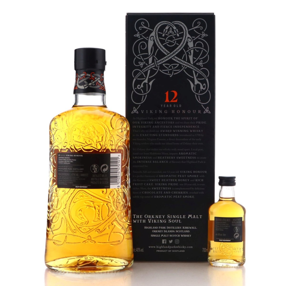 Image for Highland Park 12 Year Old Viking Honour with Viking Pride Miniature