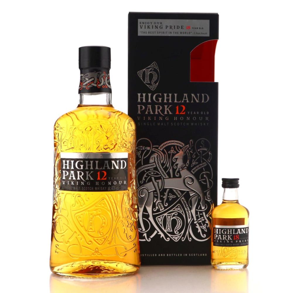 Image for Highland Park 12 Year Old Viking Honour with Viking Pride Miniature