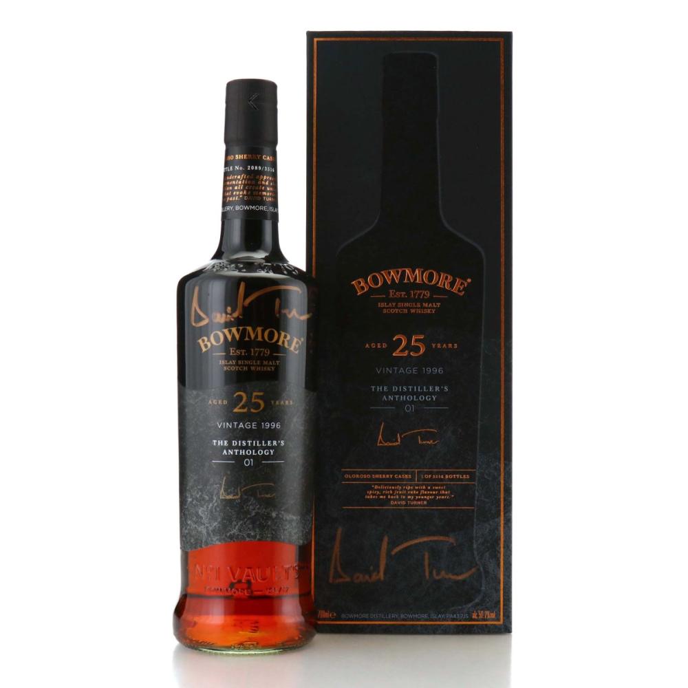 Bowmore 1996 Oloroso Casks 25 Year Old / The Distiller's Anthology 01 - Signed by David Turner