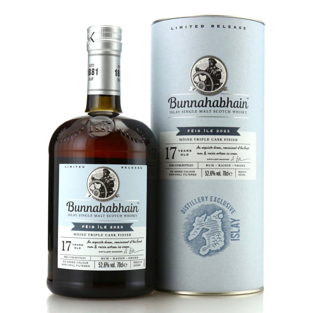 Bunnahabhain 17 Year Old Mòine Triple Cask Finish / Fèis Ìle 2023
