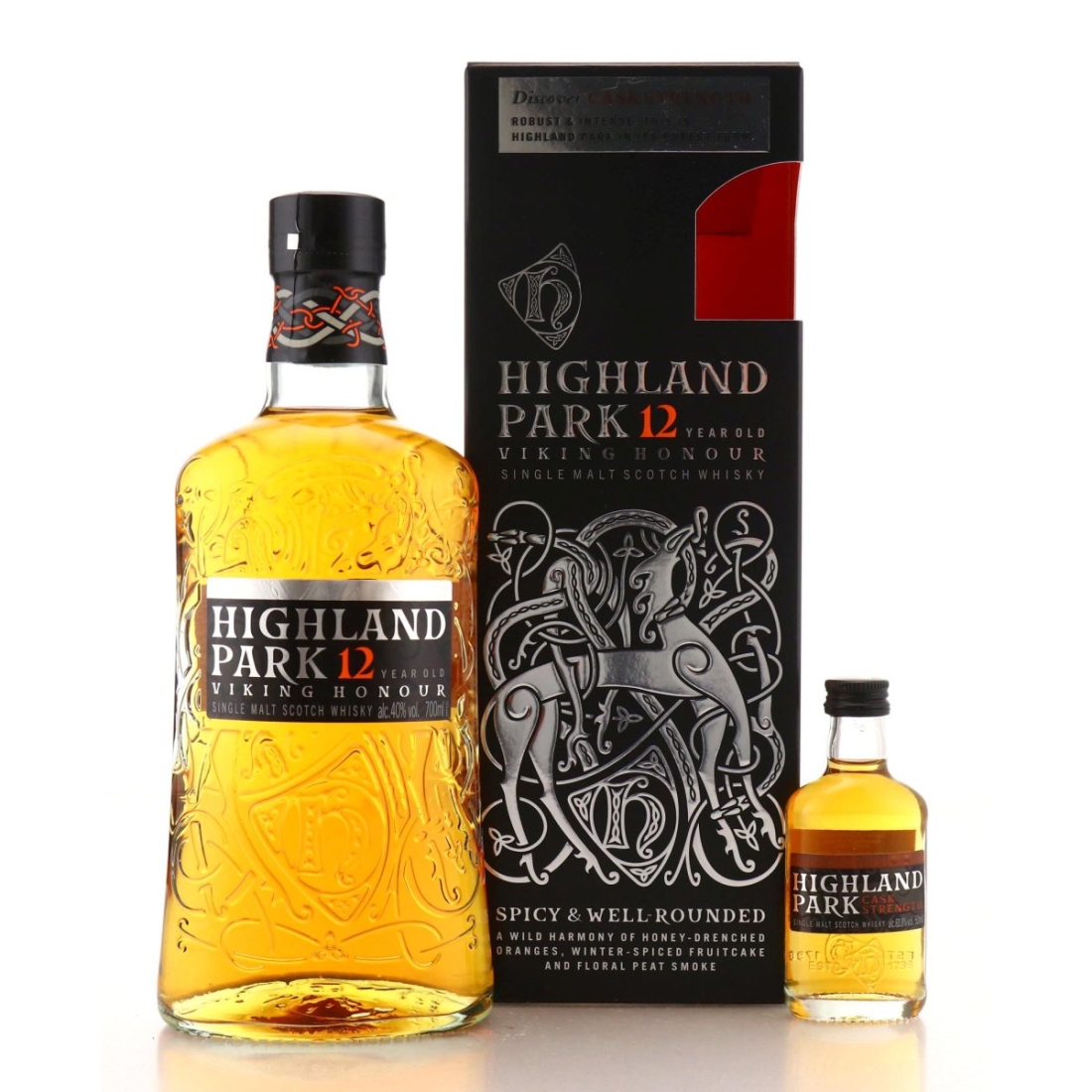 Image for Highland Park 12 Year Old Viking Honour With Cask Strength Miniature