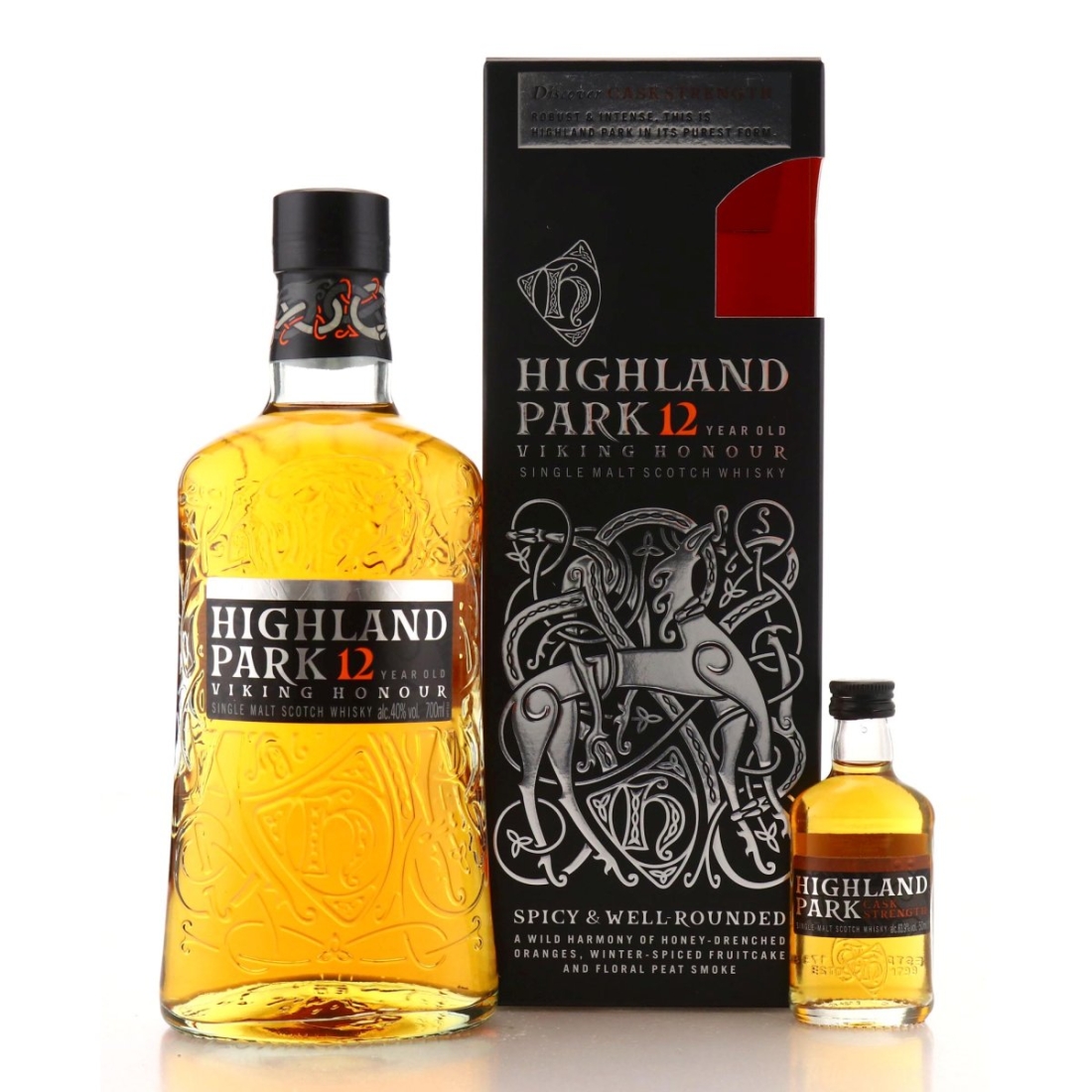 Image for Highland Park 12 Year Old Viking Honour With Cask Strength Miniature