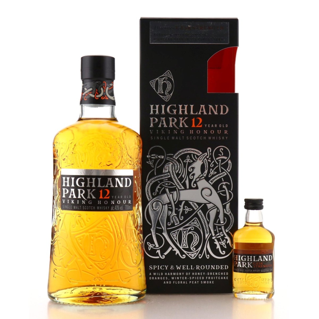 Image for Highland Park 12 Year Old Viking Honour With Cask Strength Miniature
