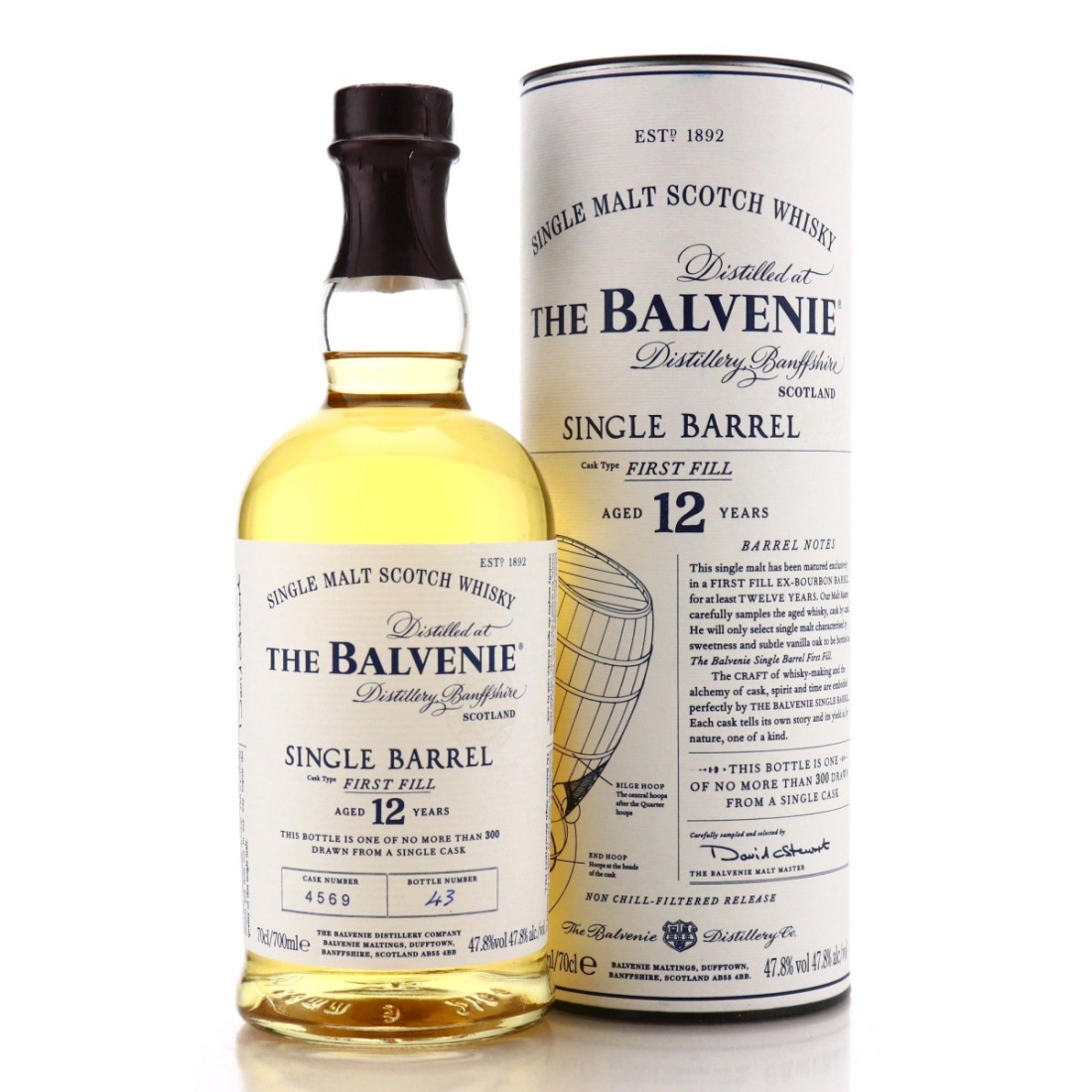 Image for Balvenie 12 Year Old First Fill Single Barrel #4569