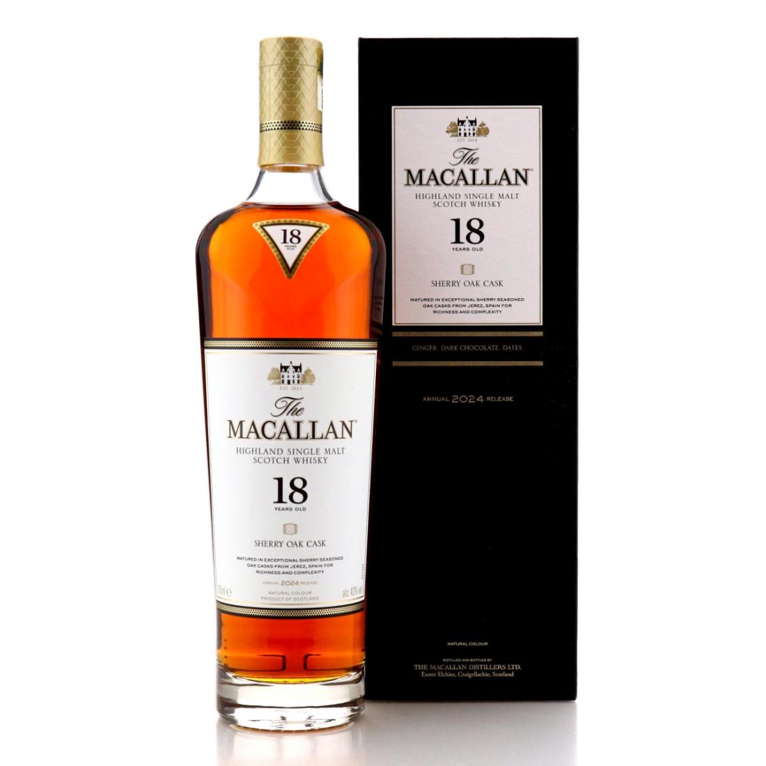 Macallan 18 Sherry Oak Cask Annual 2024 Release