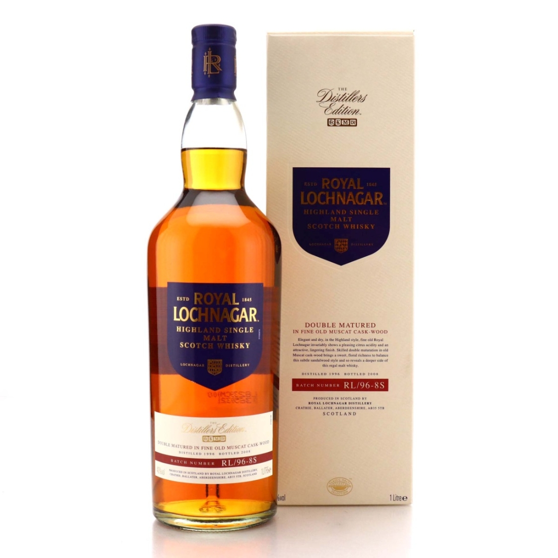 Royal Lochnagar 1996 Distillers Edition RL/96-8S 1 Litre / Inaugural Release