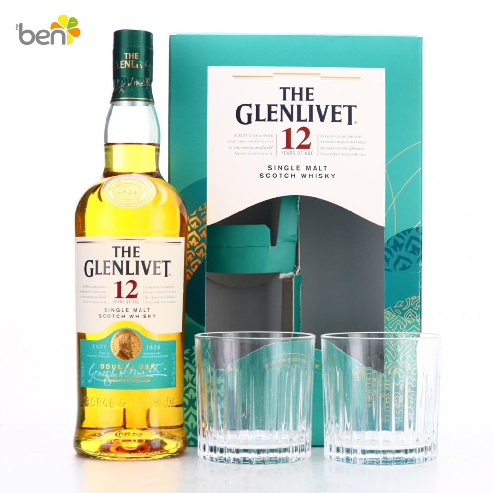 Glenlivet 12 Year Old Double Oak Gift Pack - Charity Lot