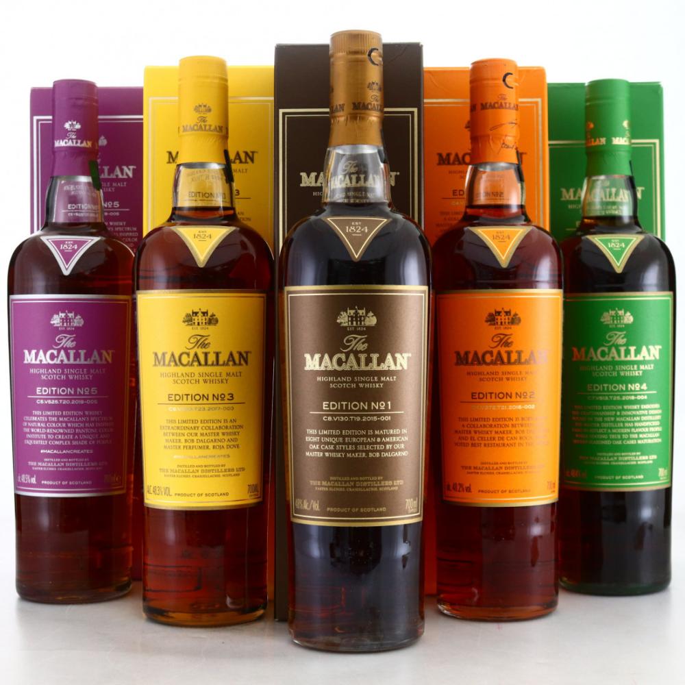 Macallan Edition No.1-5 Collection x 5