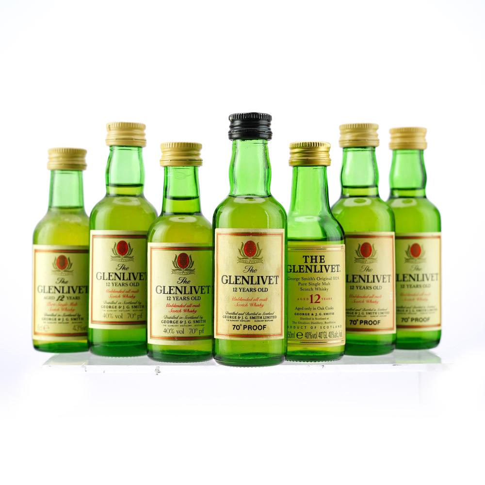 Glenlivet 12 Year Old Miniature x 7