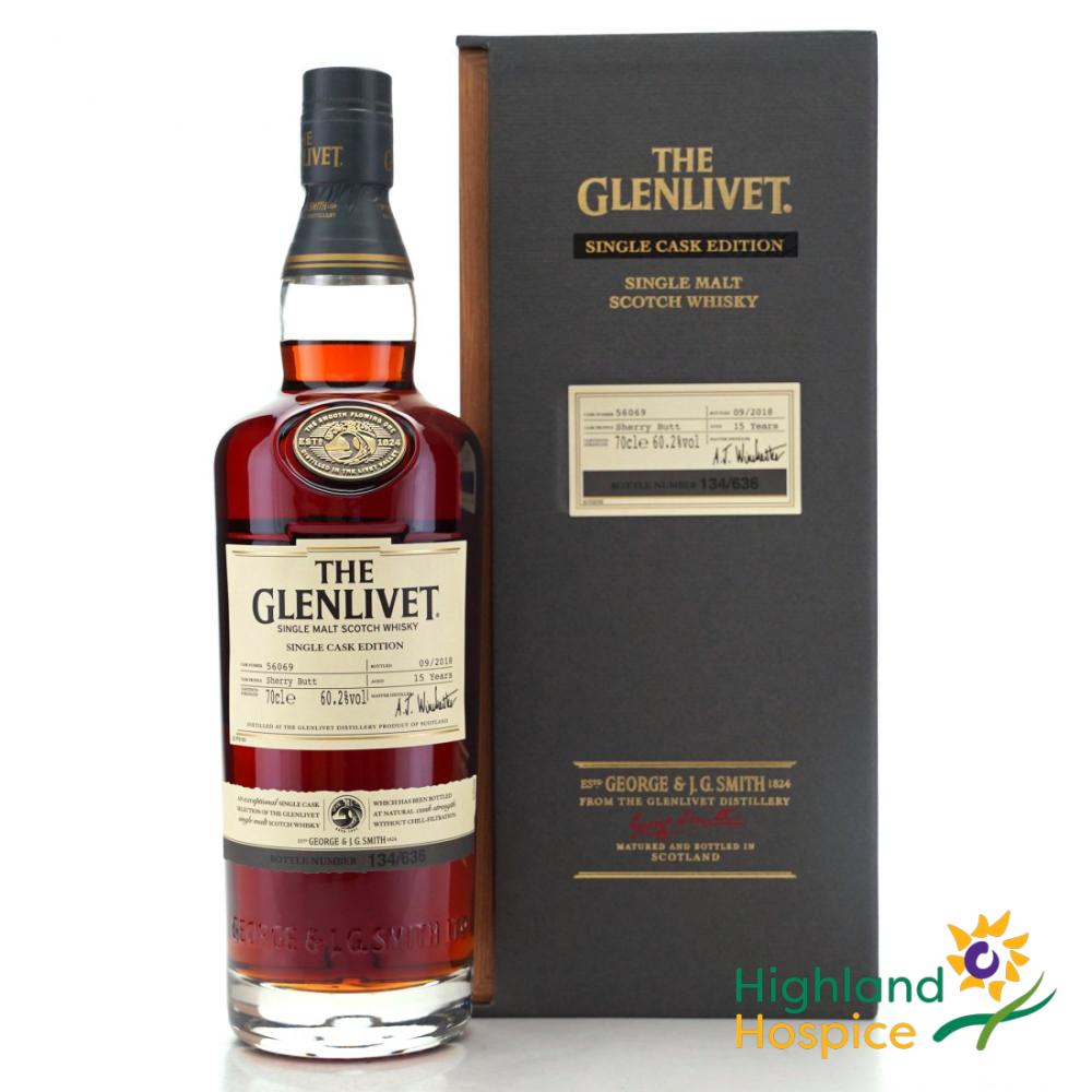 Glenlivet 15 Year Old Single Sherry Cask #56069 / Highland Hospice Charity Lot