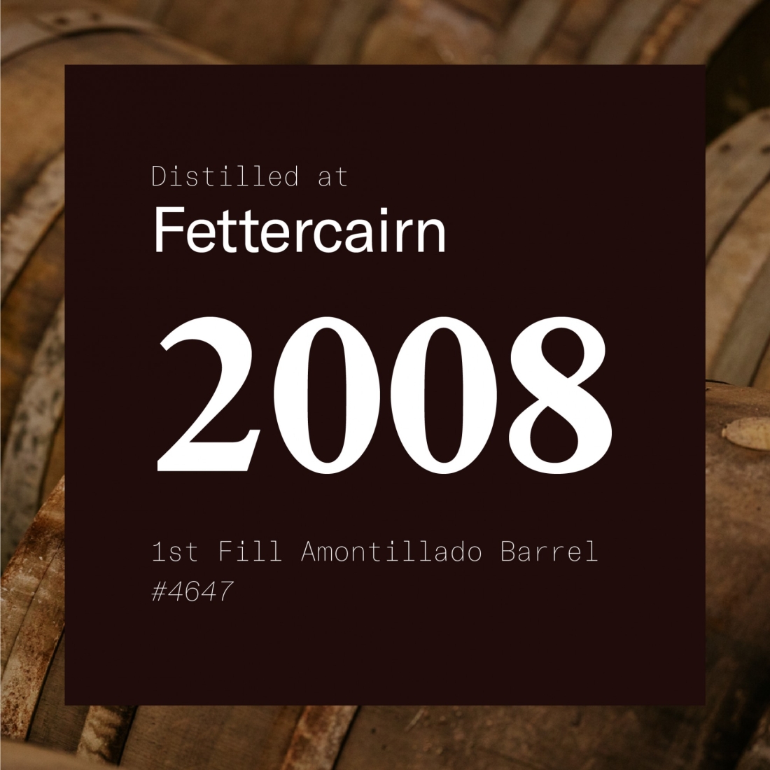 1 Fettercairn 2008 1st Fill Amontillado Barrel #4647 - Cask in storage at Whiskybroker