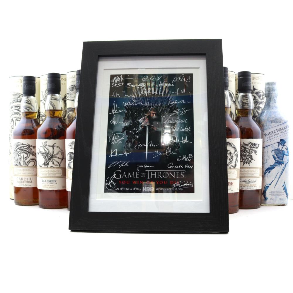 Game of Thrones Limited Editions 9 x 70cl / includes Framed Autograph Print Poster