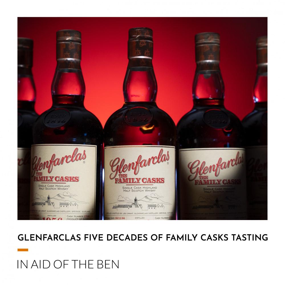Glenfarclas Five Decades of Family Casks Tasting Experience - Charity Lot