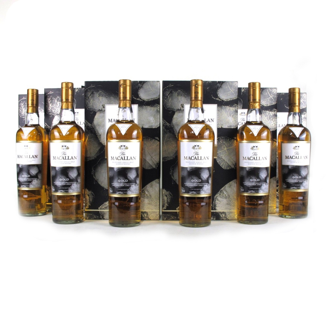 Macallan Gold Gift Pack / Including Two Glasses 6 x 70cl