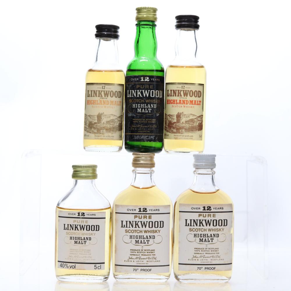 Linkwood 12 Year Old Miniatures Selection x 6