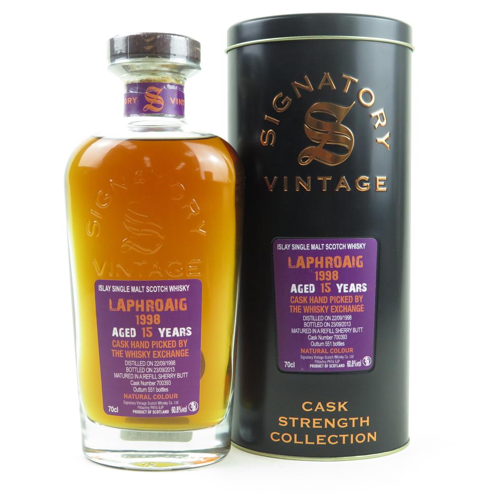 Laphroaig 1998 Signatory Vintage 15 Year Old / The Whisky Exchange