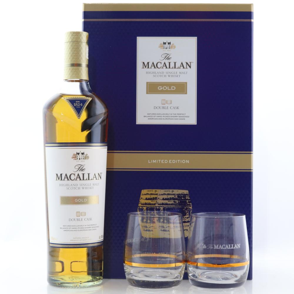 Macallan Gold Double Cask Gift Pack / including 2 x Glasses