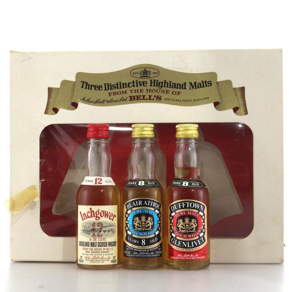 Bell's Three Distinctive Highland Malts Miniatures x 3