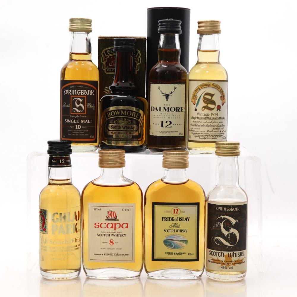 Single Malt Miniature Selection x 8 / includes Springbank 15 Year Old