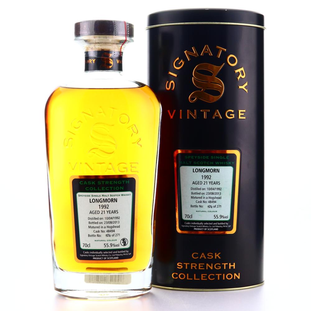 Longmorn 1992 Signatory Vintage 21 Year Old Cask Strength