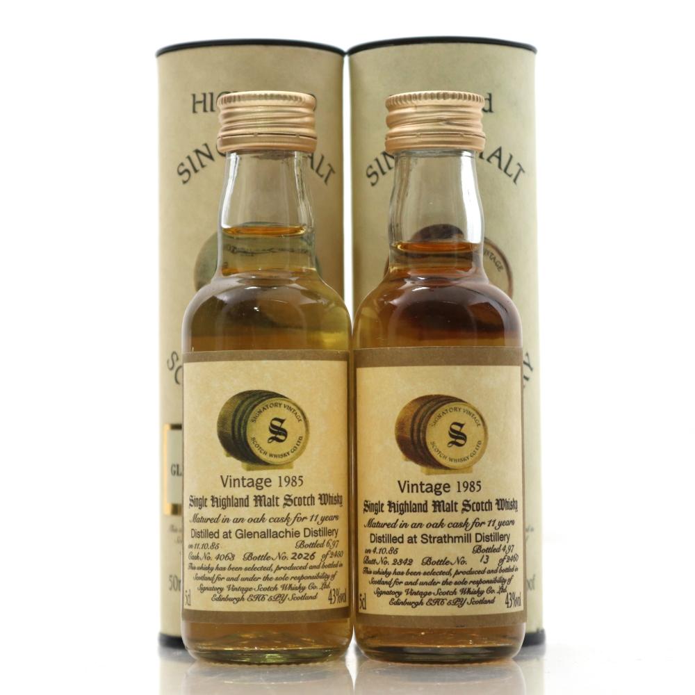 Glenallachie & Strathmill 1985 Signatory Vintage Miniature 5cl
