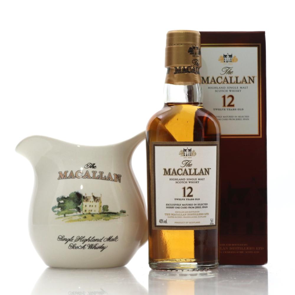 Macallan 12 Year Old Miniature 5cl / with Branded Water Jug