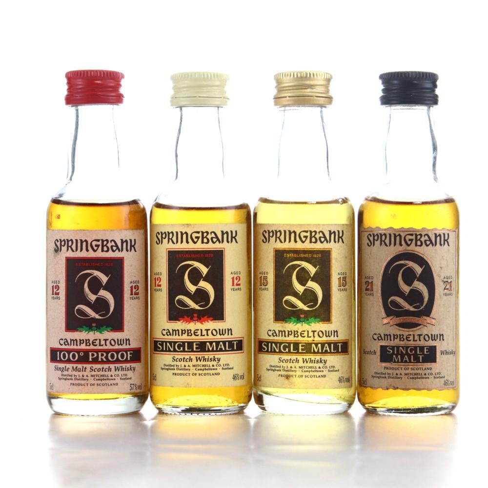 Springbank Miniatures x 4 / includes 21 Year Old