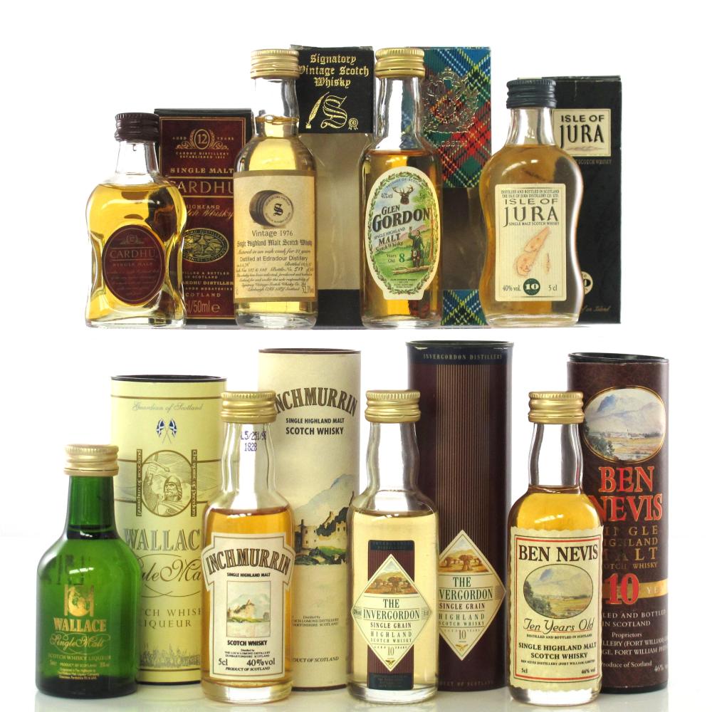 Miscellaneous Miniature Selection x 8 / including Edradour 1976