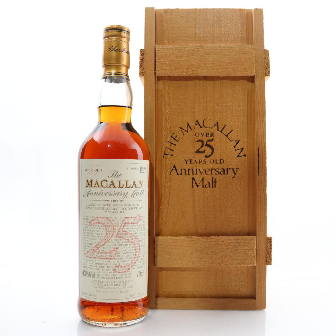 Macallan 1967 Anniversary Malt 25 Year Old Whisky | Whisky Auctioneer