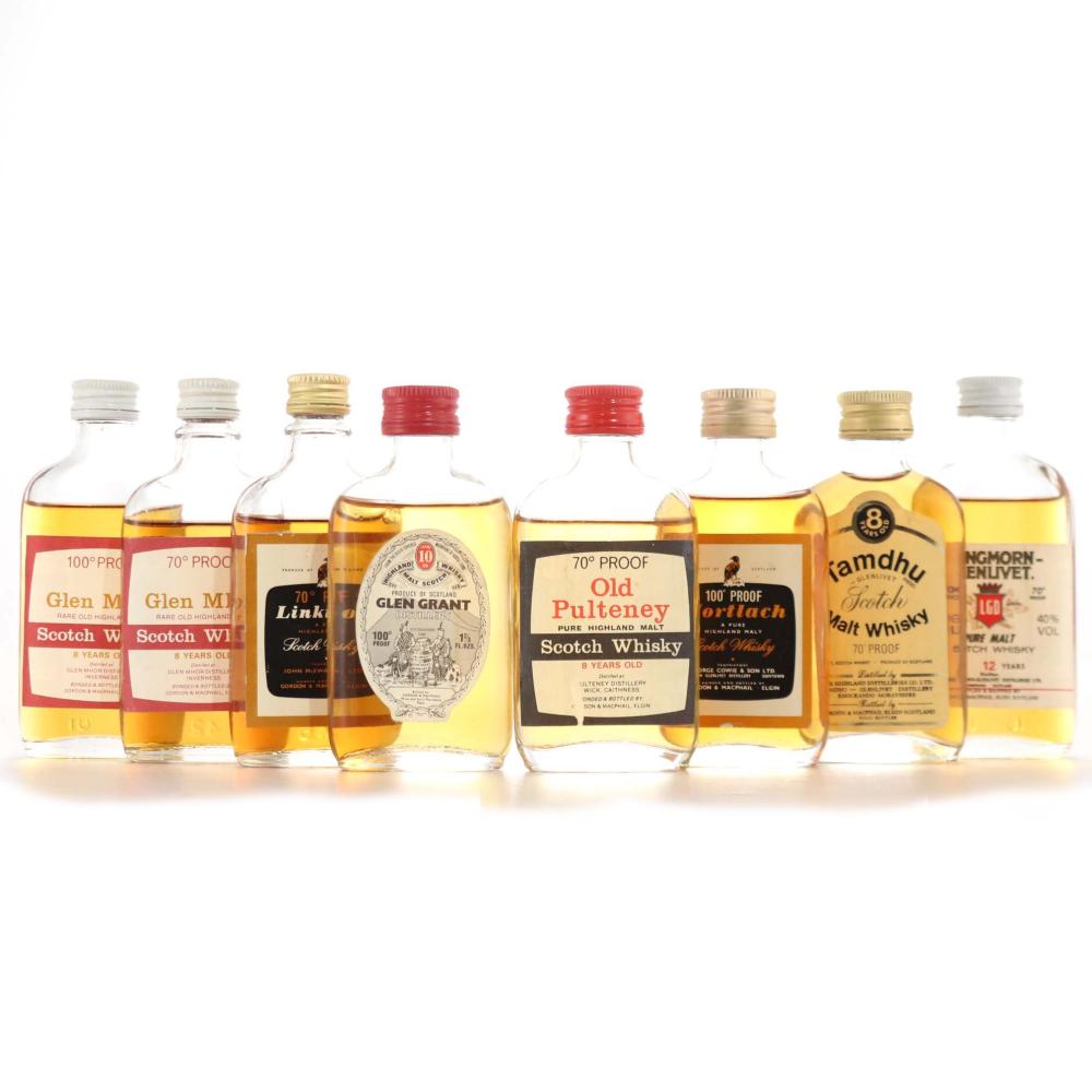 Gordon and MacPhail Miniatures x 8 1970s
