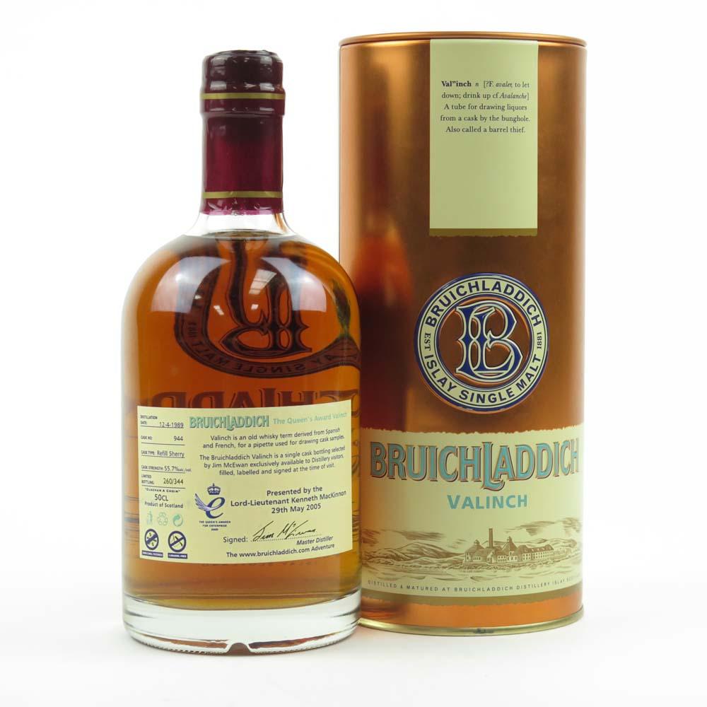 Bruichladdich 1989 Valinch The Queens Award / Signed