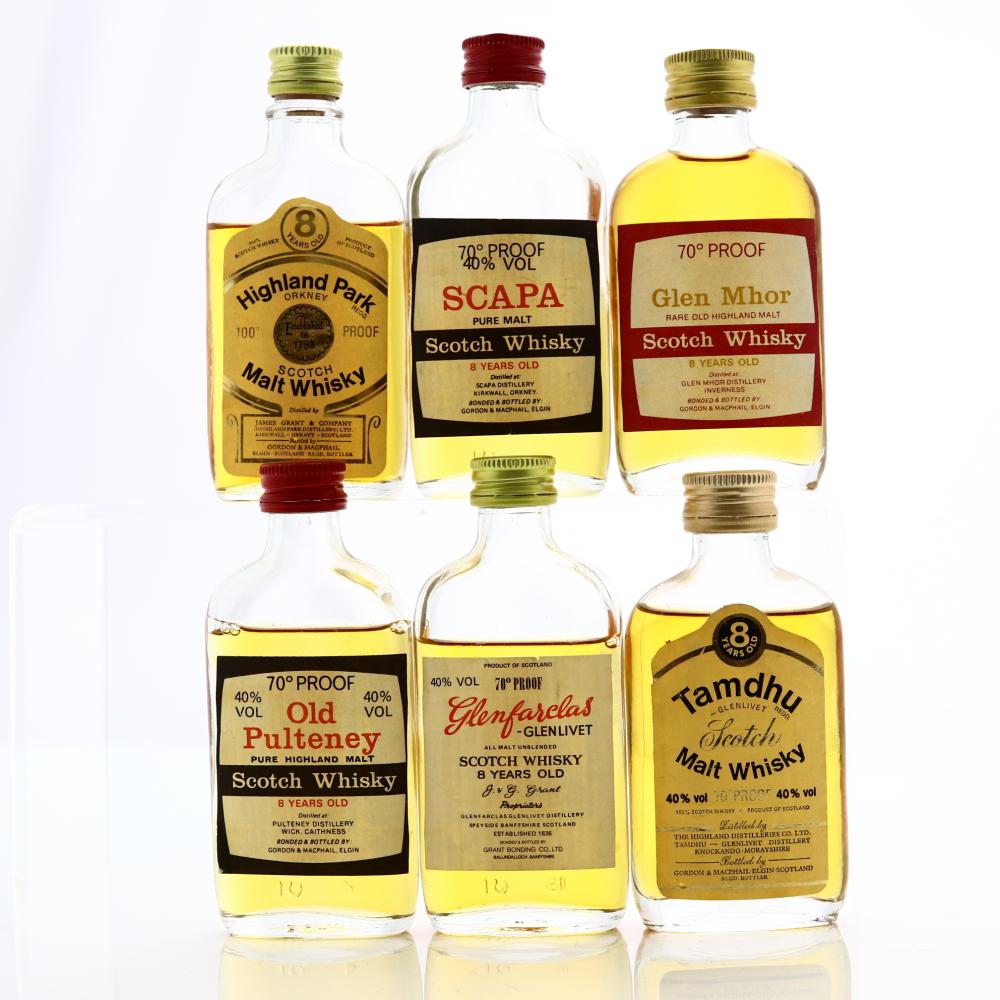 Gordon and MacPhail Miniature Selection x 6 1970sl / includes Highland Park 8 Year Old