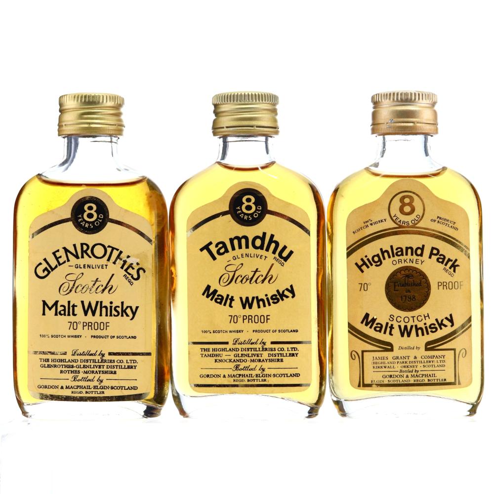 Gordon and MacPhail Miniatures x 3 1970s / includes Highland Park