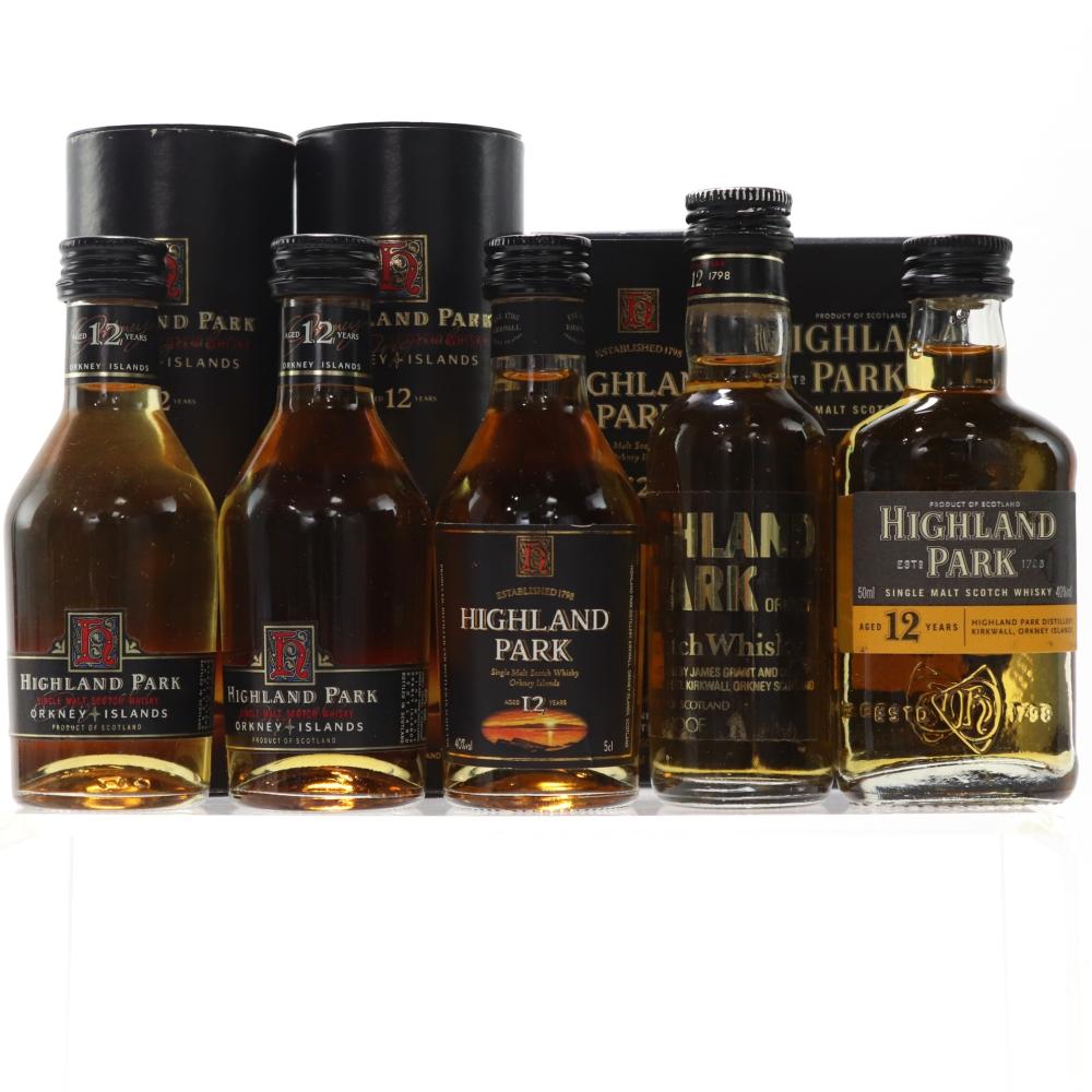Highland Park 12 Year Old Miniatures x 5 