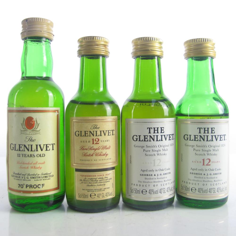 Glenlivet 12 Year Old Miniatures x 4