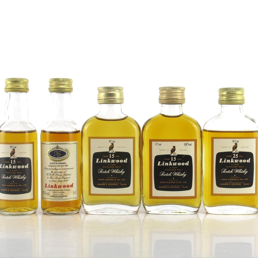 Linkwood Gordon & MacPhail Miniatures x 5
