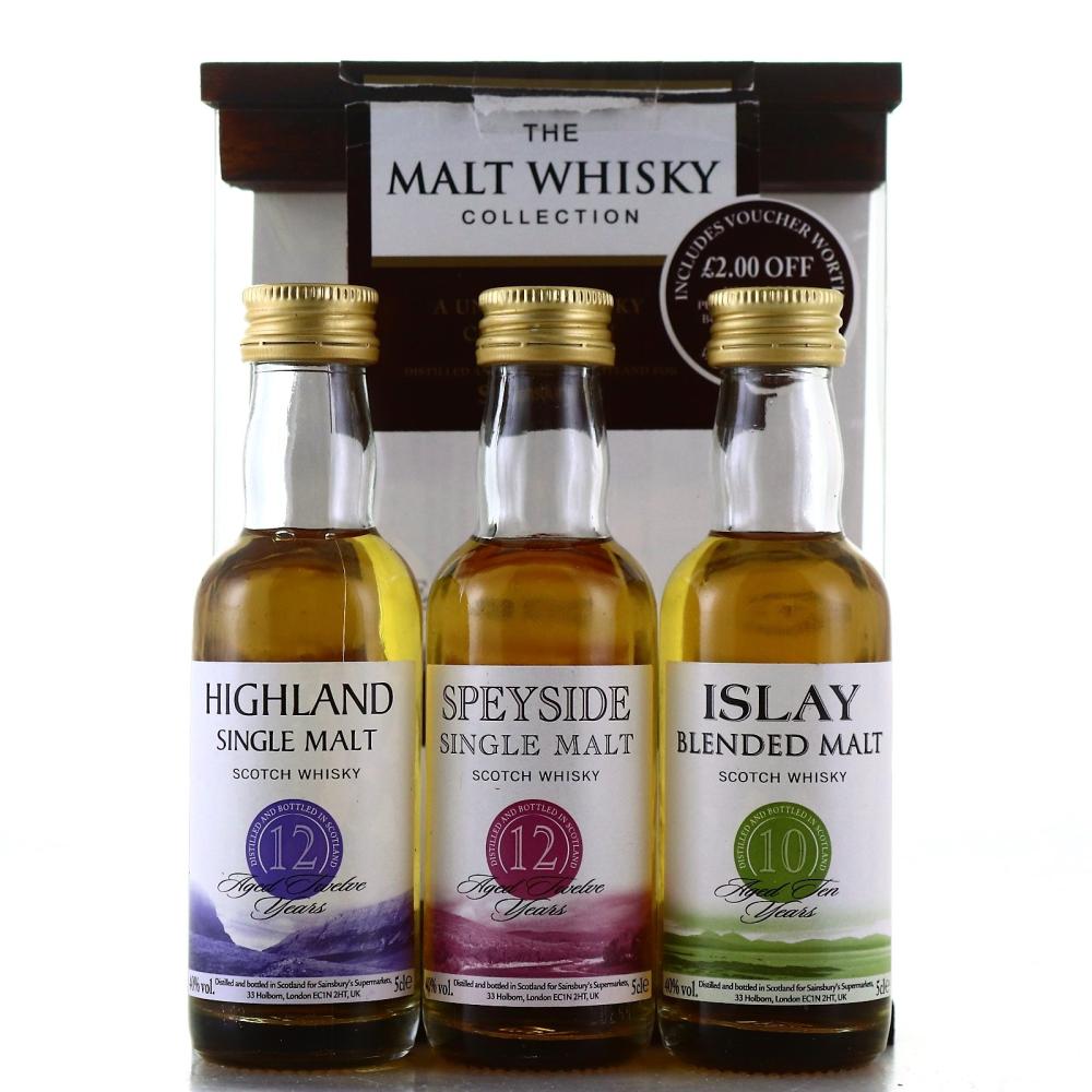 The Malt Whisky Collection Miniature x 3 / Sainsbury's