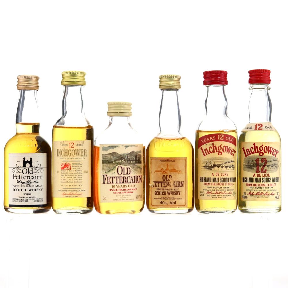 Fettercairn & Inchgower Miniatures x 6