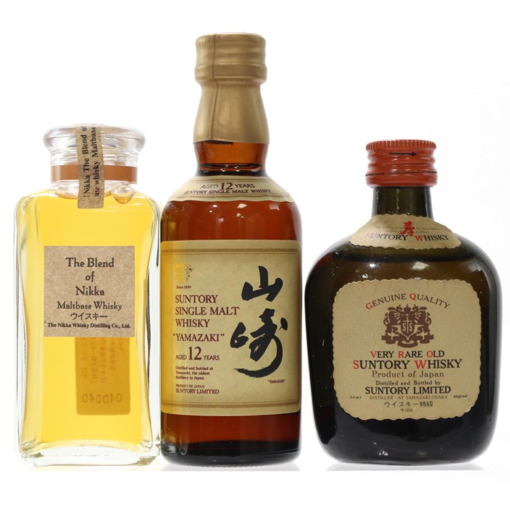 Japanese Miniature Selection x 3 / includes Yamazaki 12 Year Old