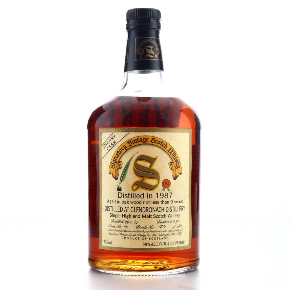 Glendronach 1987 Signatory Vintage 9 Year Old 75cl / US Import