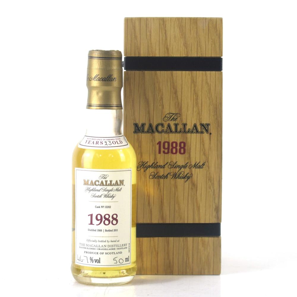 Macallan 1988 Fine and Rare 23 Year Old Miniature 5cl