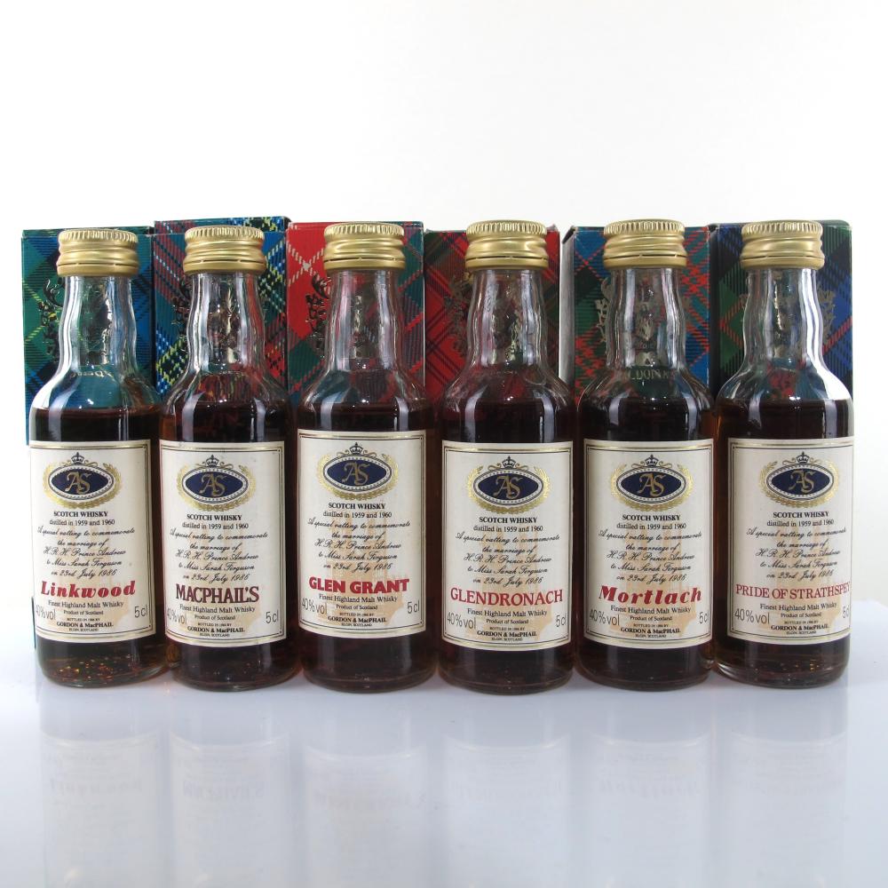 Gordon and MacPhail Royal Marriage Single Malt Miniature Selection 6 x 5cl