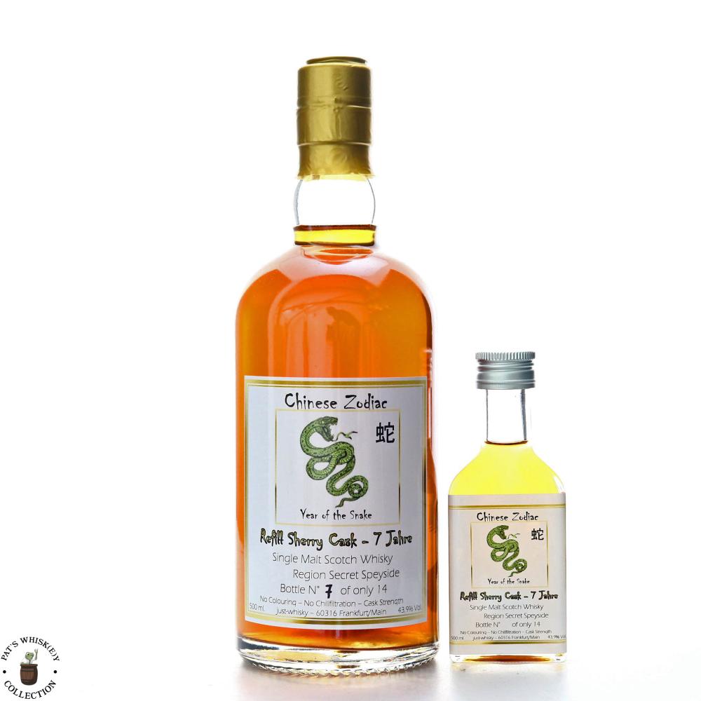 Speyside Single Malt 7 Year Old Just-Whisky Chinese Zodiac 50cl with Miniature / Year of the Snake