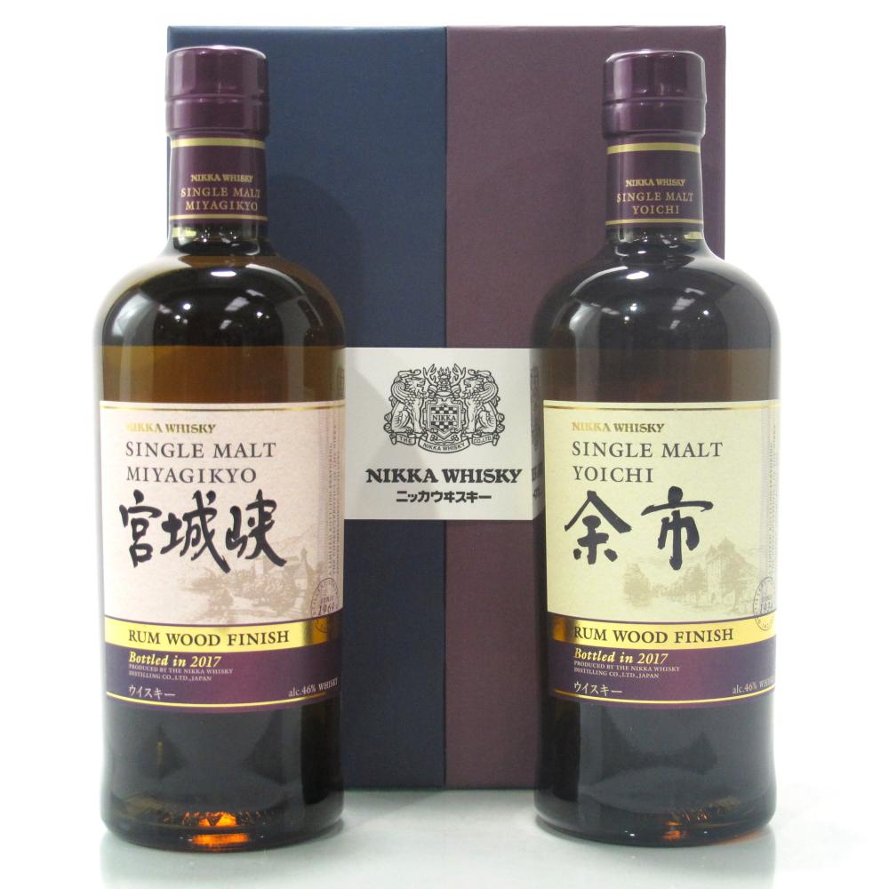 Yoichi and Miyagikyo Rum Wood Finish 2 x 70cl
