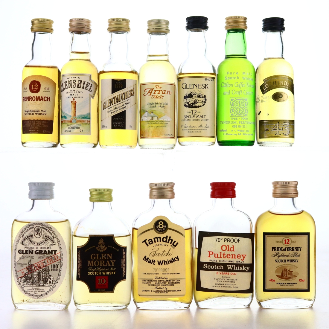 Single Malt Miniatures x 12 / Includes Glenesk