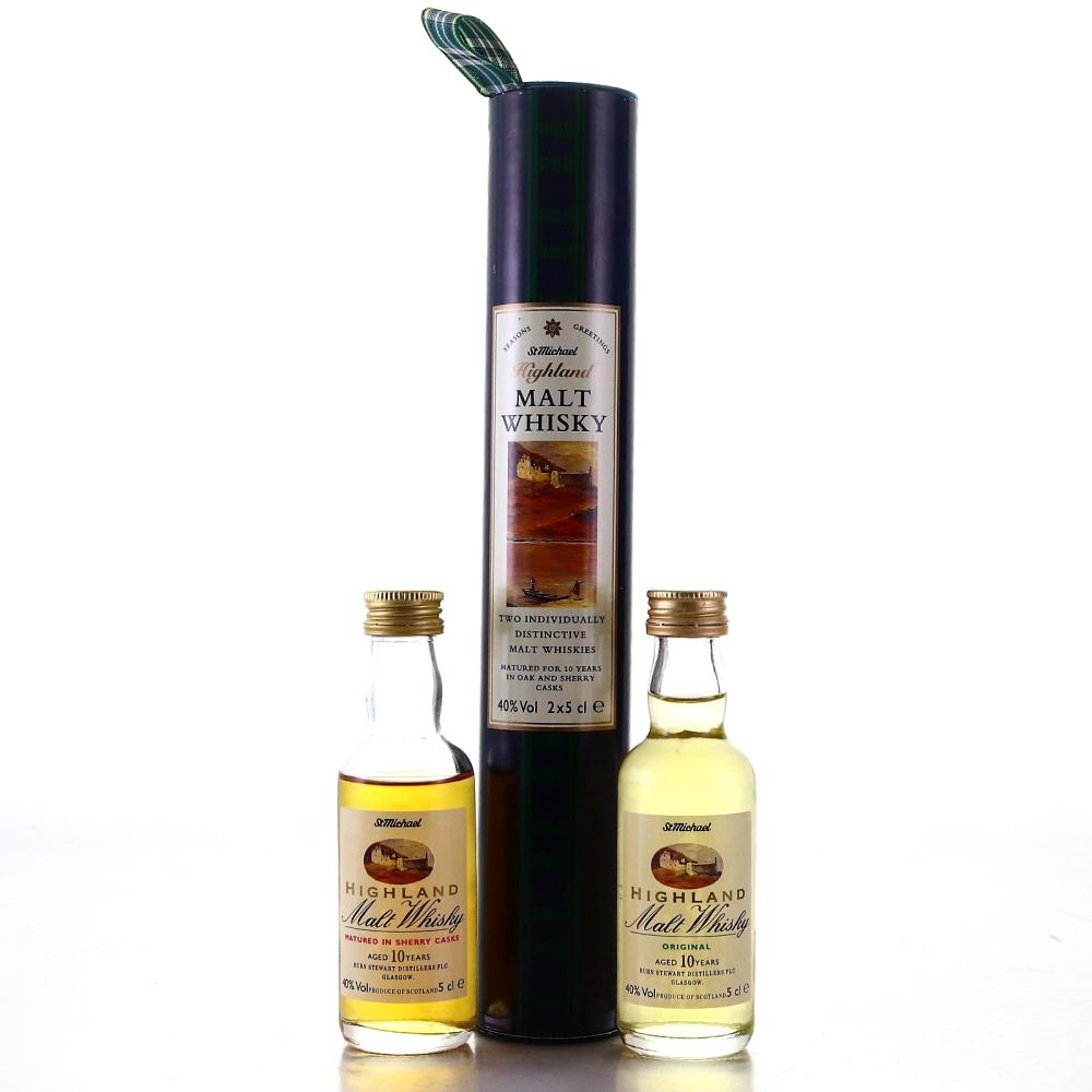 St Michael Malt Whisky Miniature x 2 / Marks & Spencer