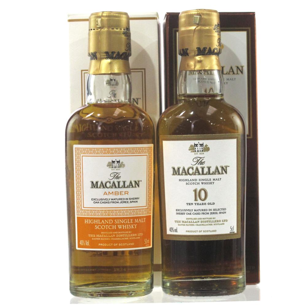 Macallan 10 Year Old & Amber Miniatures 2 x 5cl