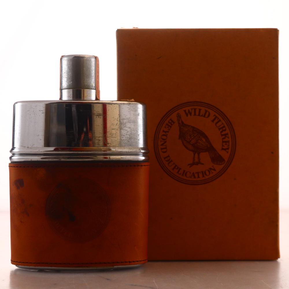 Wild Turkey Kentucky Straight Bourbon Hip Flask 20cl / 1980's