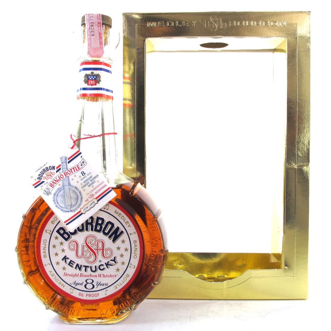 Medley 8 Year Old Bicentennial Bourbon 1976 / Banjo Bottle