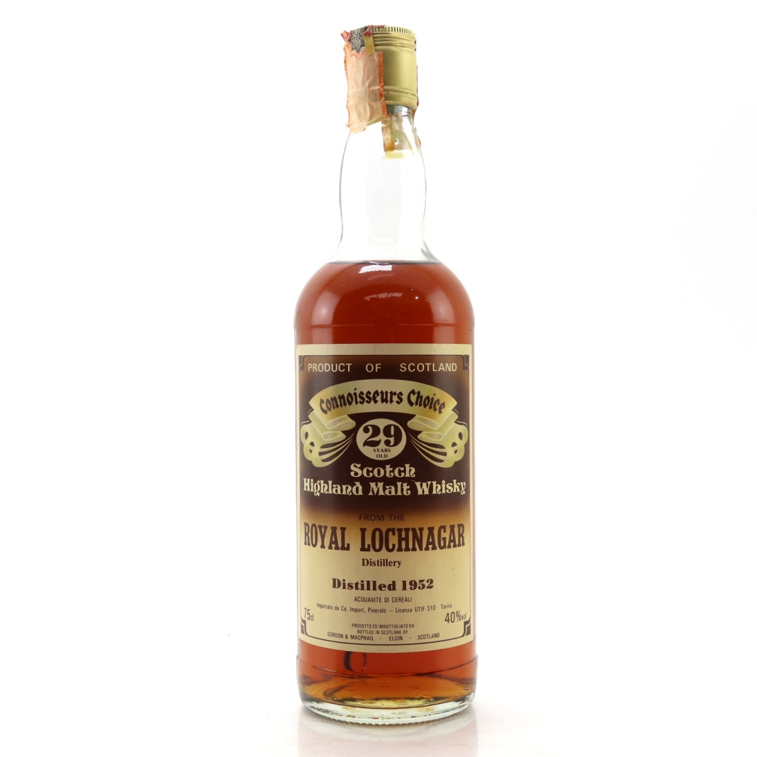 Royal Lochnagar 1952 Gordon and MacPhail 29 Year Old / Co. Pinerolo Import